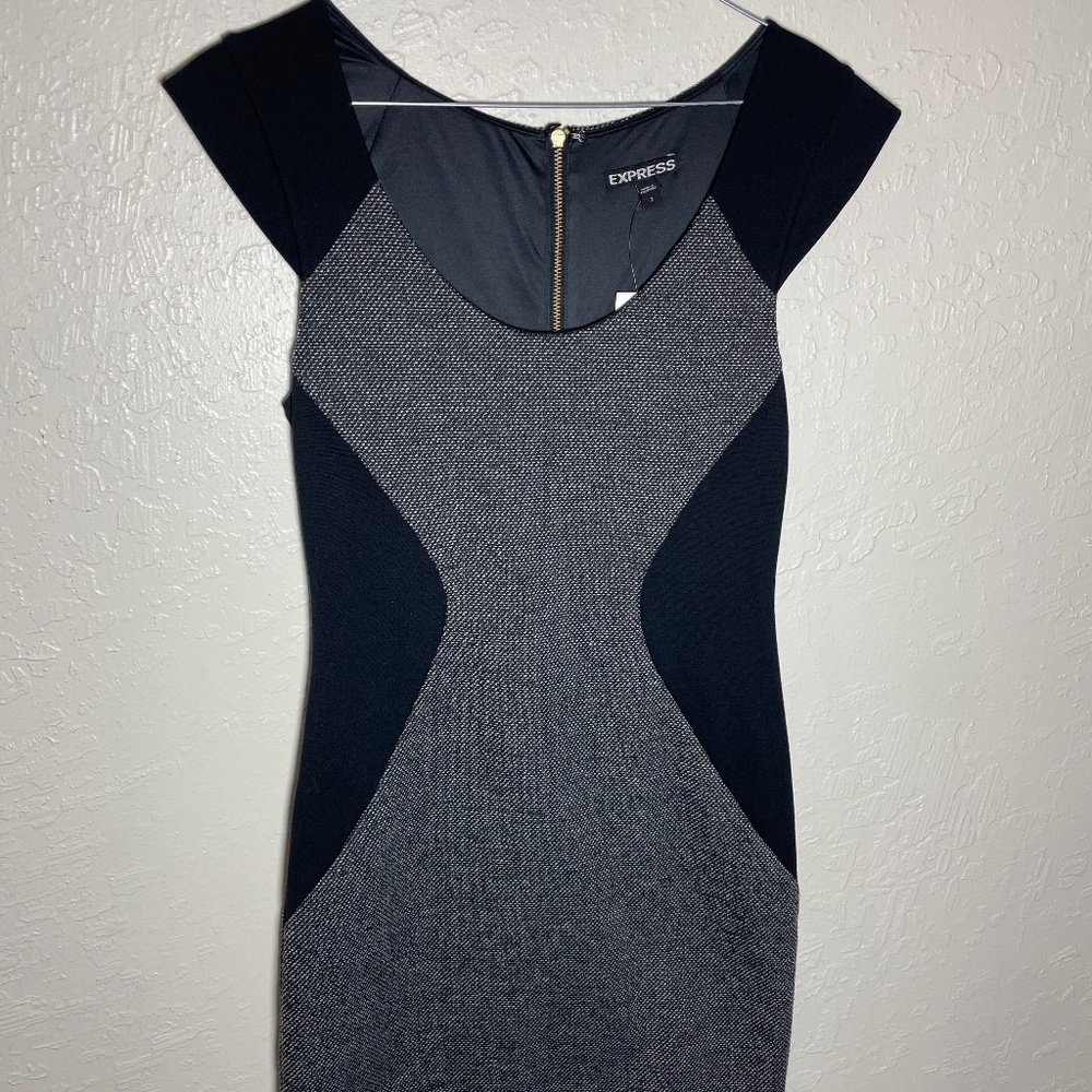 EXPRESS | NWT Black and Gray Dress | Evening wear